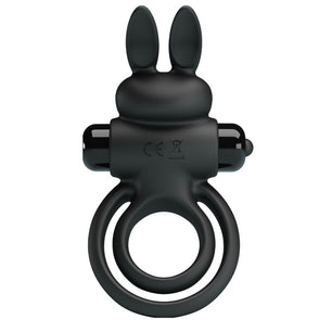 PRETTY LOVE - Anello Vibrator Iii Rabbit per Pene Nero