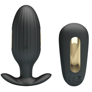 PRETTY LOVE - Vibratore Anale Ricaricabile Kelly Plug Nero