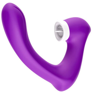 ARMONY - Secretkiss Leccato Clit Vibrante e Vibratore Curvo Viola