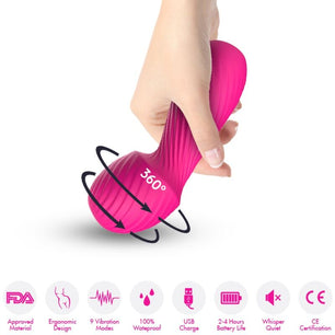 ARMONY - Massaggiatore Dazzle e Vibratore Piccolo Fucsia