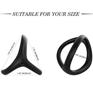 ARMONY - Anello Tresor Doppio in Silicone Nero