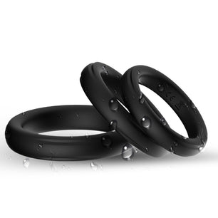 ARMONY - Anello Triplo in Silicone Nero