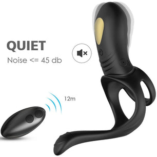 ARMONY - Joy Jumper Anello Vibratore per Coppia e Plug Anale Telecomando Nero