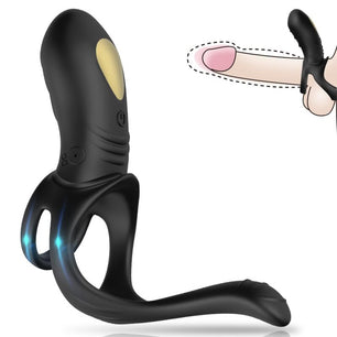 ARMONY - Anello Vibratore Joy Jumper per Coppia e Plug Anale Nero