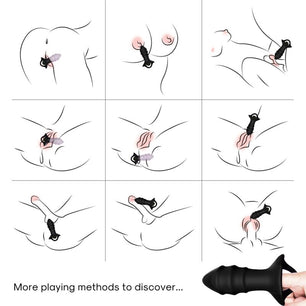 ARMONY - Vibratore a Dita Kylin e Telecomando con Presa Anale Nero