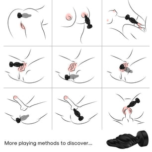 ARMONY - Vibratore e Plug Anale Telecomando Nero