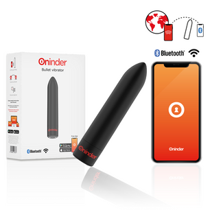 ONINDER - Berlin Vibratore Bullet Nero 9 Modalità 8,5 X 2 Cm - App Gratuita