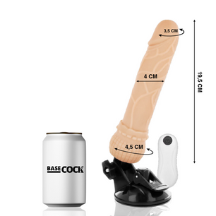 BASECOCK - Vibratore Telecomando Naturale Realistico 19.5 Cm -o- 4 Cm