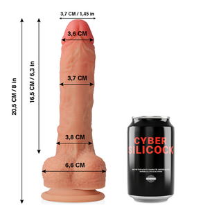 CYBER SILICOCK - Connor Silicone Liquido Morbido Ultra Realistico 20.5 Cm -o- 3.7 Cm