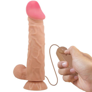 PRETTY LOVE - Dildo Realistico Sliding Skin Series con Ventosa Scorrevole della Pelle Controllo Remoto Flesh 24 Cm