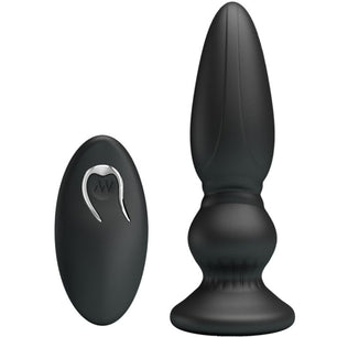 MR PLAY - Potente Vibratore Telecomando Plug Anale Nero