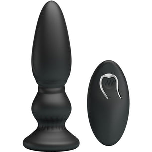 MR PLAY - Potente Vibratore Telecomando Plug Anale Nero