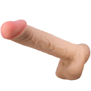 PRETTY LOVE - Dildo Realistico Sliding Skin Series con Ventosa Scorrevole della Pelle Flesh 26 Cm