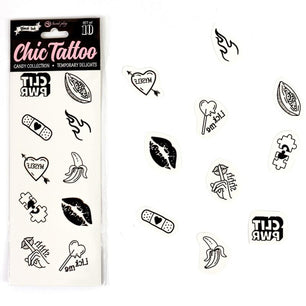 SECRET PLAY - Set di 10 Tatuaggi Temporanei della Collezione Candy