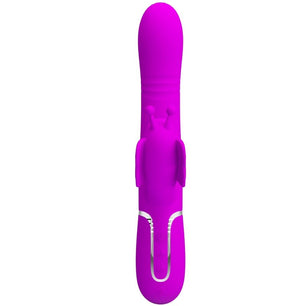 PRETTY LOVE - Vibratore Multifunzione Rabbit 4 in 1 Farfalla Fucsia