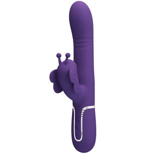 PRETTY LOVE - Vibratore Multifunzione Rabbit 4 in 1 Farfalla Viola