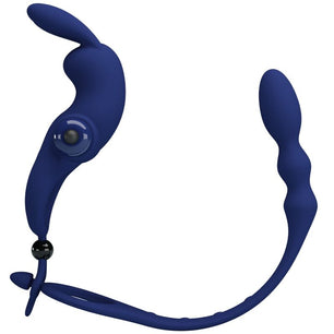 PRETTY LOVE - Ayad Anello Vibratore Rabbit con Spina Blu