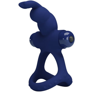 PRETTY LOVE - Luchito Anello Vibrante Doppio Coniglio Blu