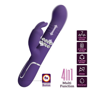PRETTY LOVE - Coale Vibratore Coniglio Carbone 4 in 1 Viola
