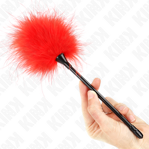KINK - Piume Rosse Tickle Utilizzate per il Kit Bondage 27 Cm