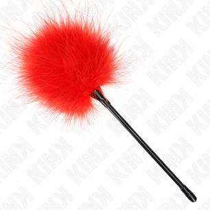 KINK - Piume Rosse Tickle Utilizzate per il Kit Bondage 27 Cm