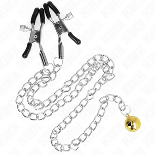 KINK - Pinze per Capezzoli a Catena con Campana 30 Cm