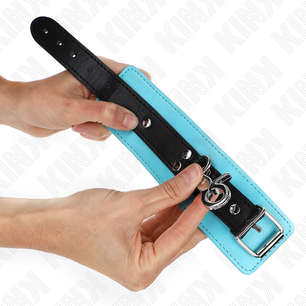 KINK - Resistenza da Polso Premium con Serratura Nero / Blu Regolabile 21-28 Cm X 5,5 Cm