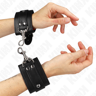 KINK - Resistenza da Polso per Dungeon con Chiusura Nera Regolabile 21-28 Cm X 5,5 Cm