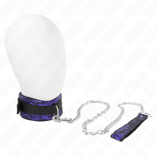 KINK - Collana Corta in Pizzo di Velluto con Cintura 105 Cm con Profilo in Nylon 44 X 5,5 Cm