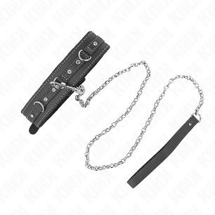 KINK - Collana in Pelle Pvc con Cintura 105 Cm Rivetto Strass 41.5 X 4 Cm