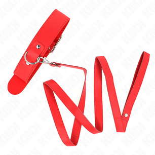 KINK - Collana con Cintura 116 Cm Rojo Cinturino Regolabile 32-50 Cm X 8 Cm