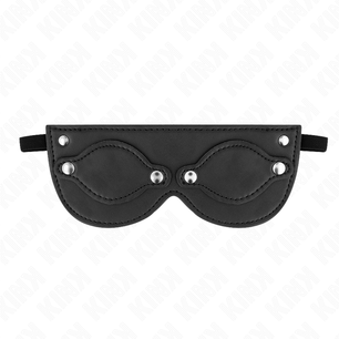 KINK - Maschera in Similpelle con Copri Occhi Rimovibili 22 X 9 Cm