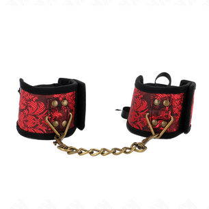 KINK - Resistenza da Polso Scandalo Dettagli in Pizzo Rosso-nero 24,5 Cm X 6,5 Cm