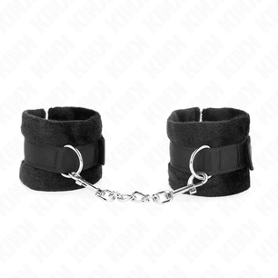 KINK - Polsini in Pelliccia per Principianti Neri 30 X 7 Cm
