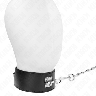 KINK - Collana con Cintura 65 Cm con Cinturino Largo Nero Regolabile 33,5-41 Cm X 5 Cm