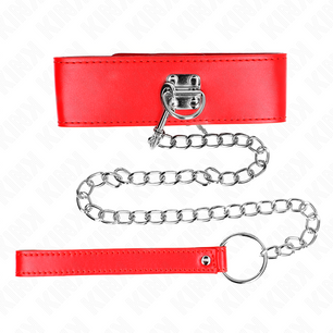 KINK - Collana con Cintura 65 Cm con Largo Cinturino Rosso Regolabile 33,5-41 Cm X 5 Cm