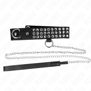 KINK - Collana con Cinturino 65 Cm con Lucidi Regolabile 37-42 Cm X 5,3 Cm