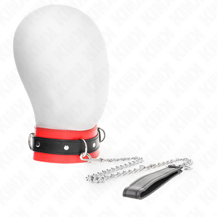 KINK - Collare con Cintura 65 Cm con Cinturino Rosso 54 X 4,5 Cm