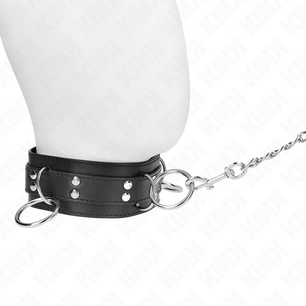 KINK - Collana Schiavitù 3 Anelli con Cinturino 80 Cm 53 X 5 Cm