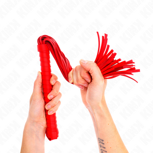 KINK - Frusta con Manico Rosso Strutturato 48,5 Cm