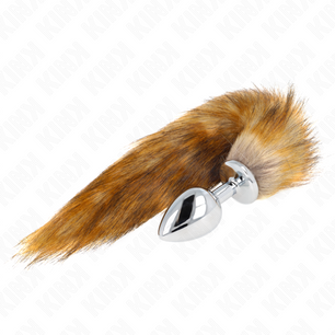 KINK - Plug Anale Misura L 10 X 4 Cm con Coda Sintetica 40 Cm Marrone