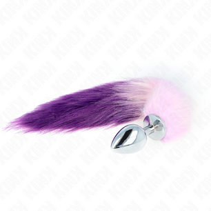 KINK - Plug Anale Misura L 10 X 4 Cm con Coda Sintetica 40 Cm Viola
