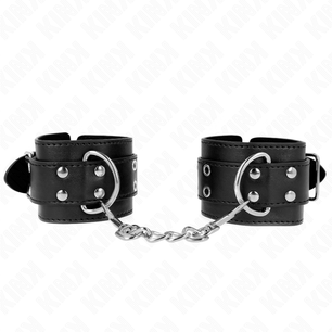 KINK - Regtino da Polso Doppia Fibbia Nero Regolabile 19-26 Cm