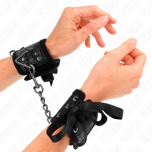 KINK - Resistenza da Polso Scandalo Dettagli in Pizzo Nero 24,5 Cm X 6,5 Cm