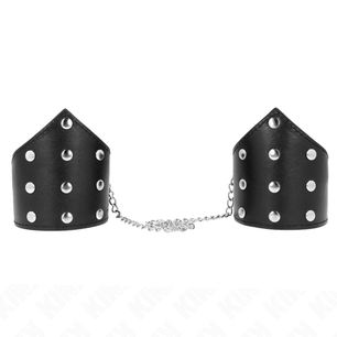 KINK - Bracciali Stile Punto Nero con Catena Regolabile 17-23 Cm X 8,5 Cm