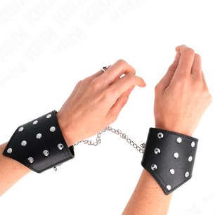 KINK - Bracciali Stile Punto Nero con Catena Regolabile 17-23 Cm X 8,5 Cm