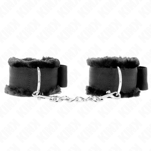 KINK - Poggipolsi Foderati in Pelliccia Neri Regolabili 17-31 Cm X 7 Cm