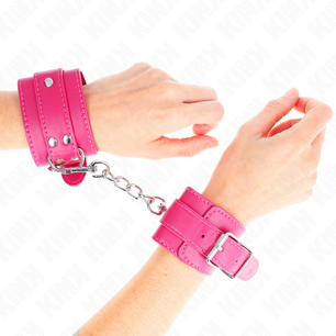 KINK - Tenuta da Polso Rosa Lampone con Fodera Rosa Lampone Regolabile 20-28 Cm X 5,5 Cm