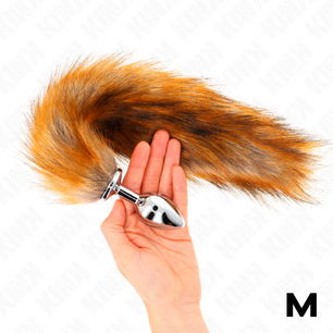 KINK - Plug Anale Misura M 8 X 3,5 Cm con Coda Sintetica 40 Cm Marrone