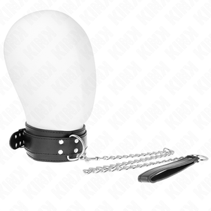 KINK - Collana con Cinturino 65 Cm Fibbie Argento Regolabile 33-46 Cm X 5,5 Cm